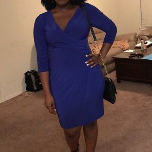 Fitted blue dress